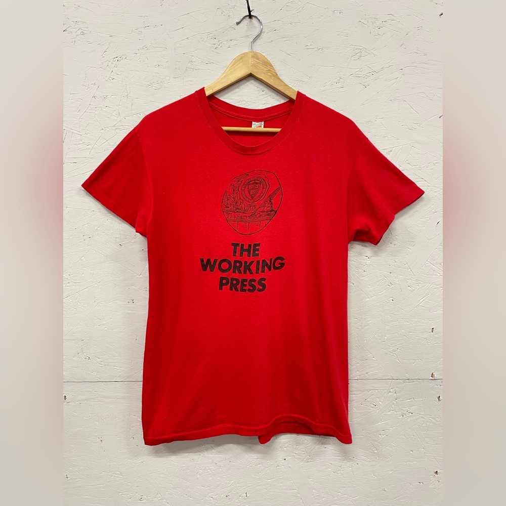 Vintage 70s The Harvard Crimson “The Working Press” Single Stitch Tee, Size L